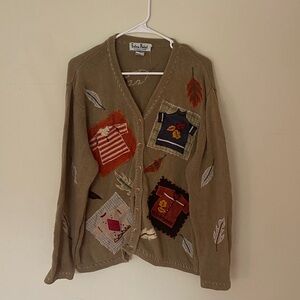 Vintage Extra Point by Reference Point Fall Patchwork Cardigan